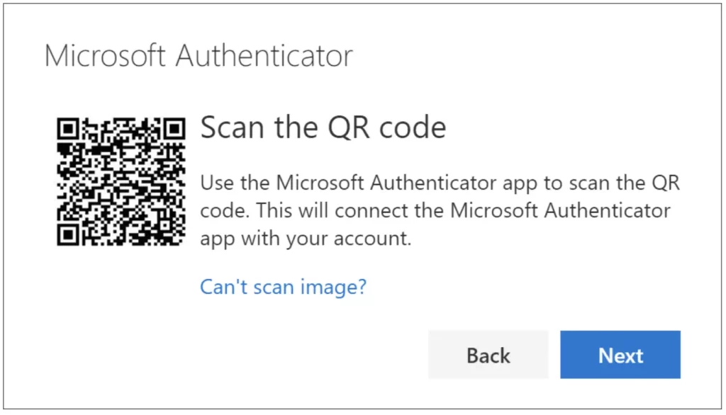 The Scan the QR code
